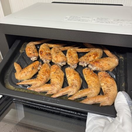オーブンレンジビストロ（NE-UBS10D） で手羽先焼き作りました