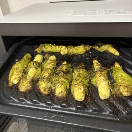 ビストロオーブンレンジでヤングコーンのグリル
